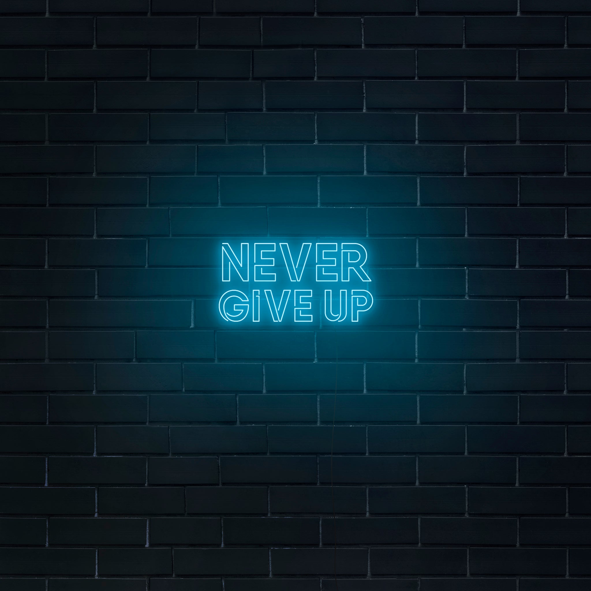 Never Give Up Neon Sign, Neon Never Give Up Sign