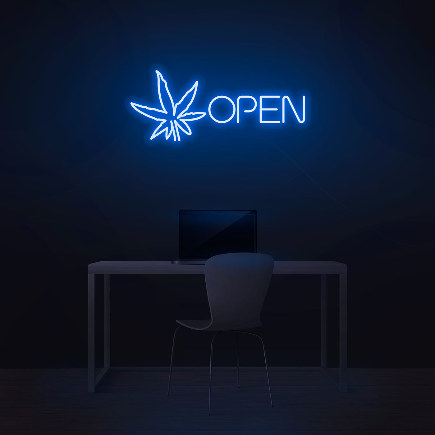 'Open Leaf' Neon Sign