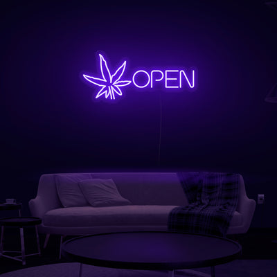 'Open Leaf' Neon Sign