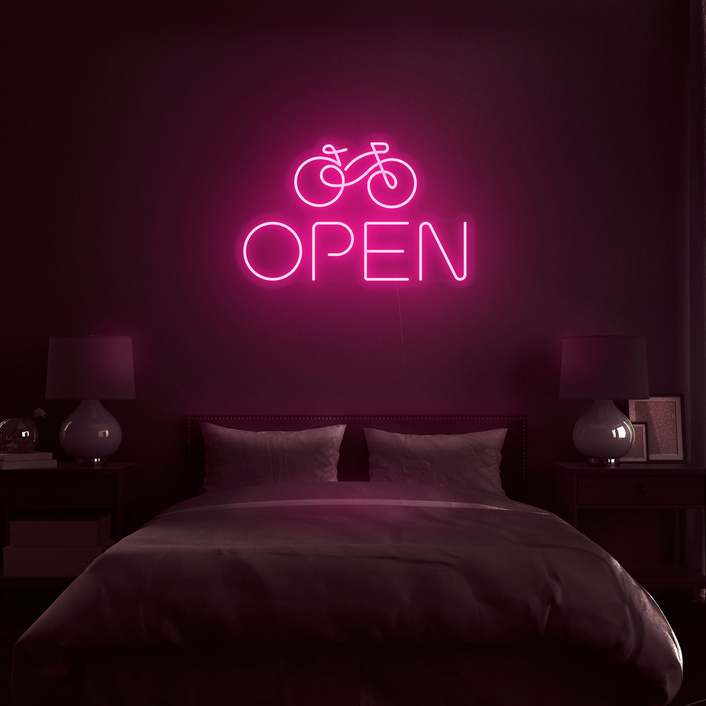 'Open' Bicycle Neon Sign