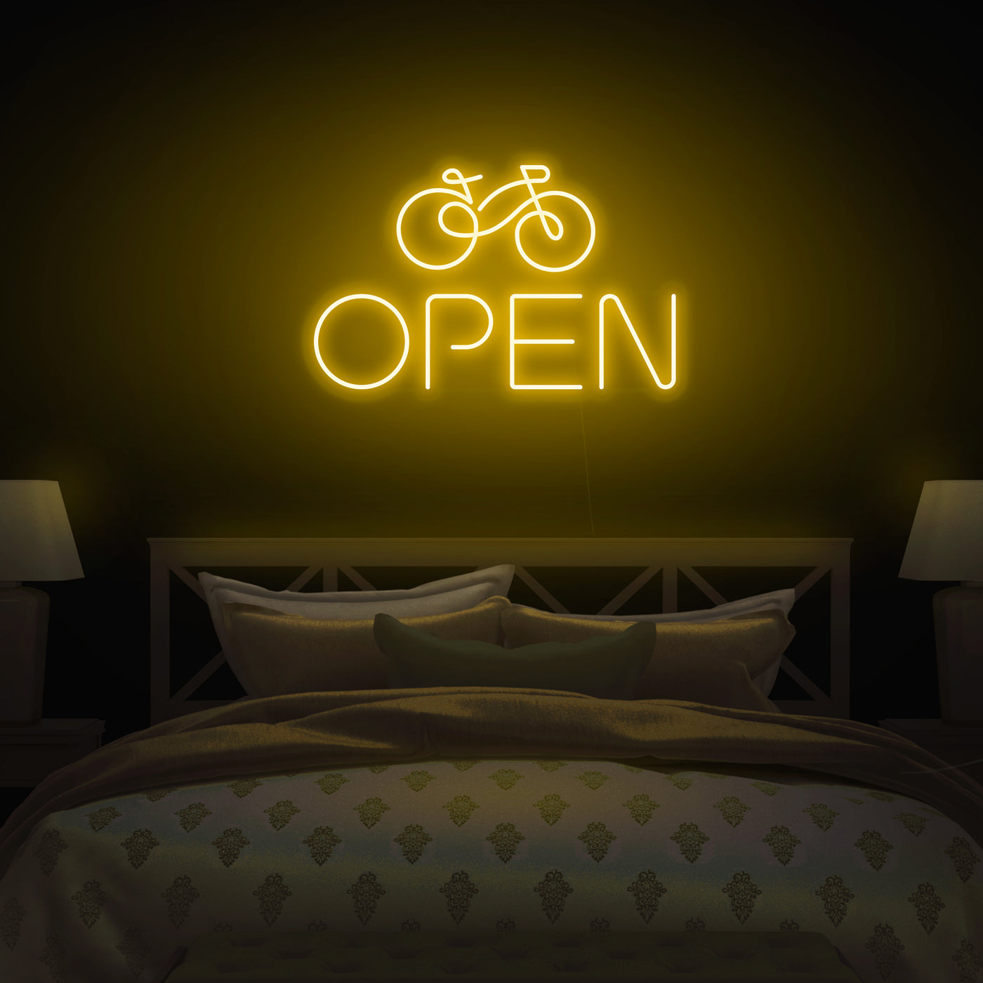 'Open' Bicycle Neon Sign