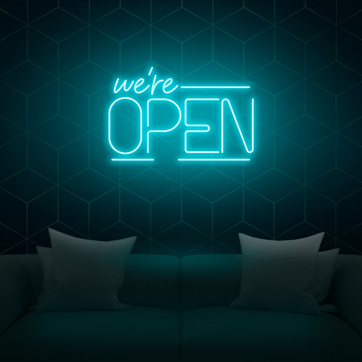 'We're Open' Neon Sign