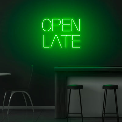 'Open Late' Neon Sign