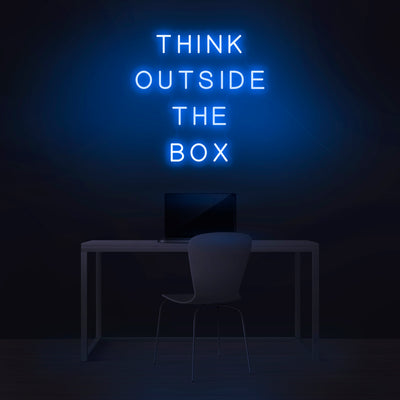 'Think Outside The Box' Neon Sign - Nuwave Neon