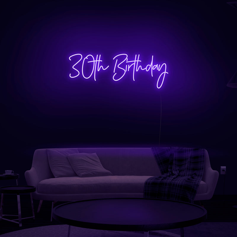 30 Neon Number  LED Neon Light for 30th Birthday Party / Anniversary