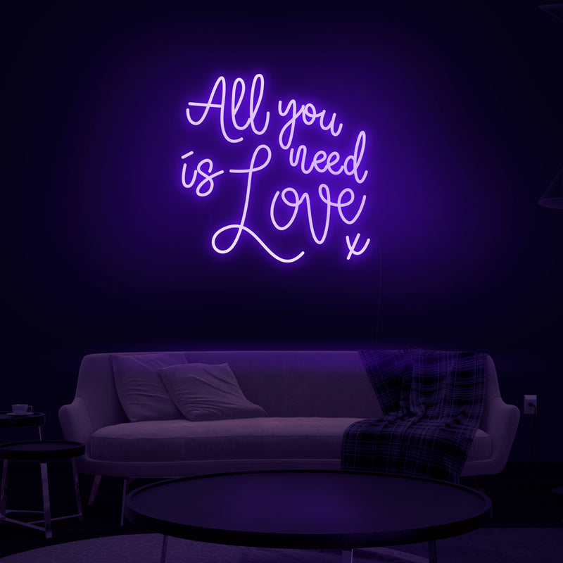 All You Need Is Love Neon Sign by Nuwave Neon