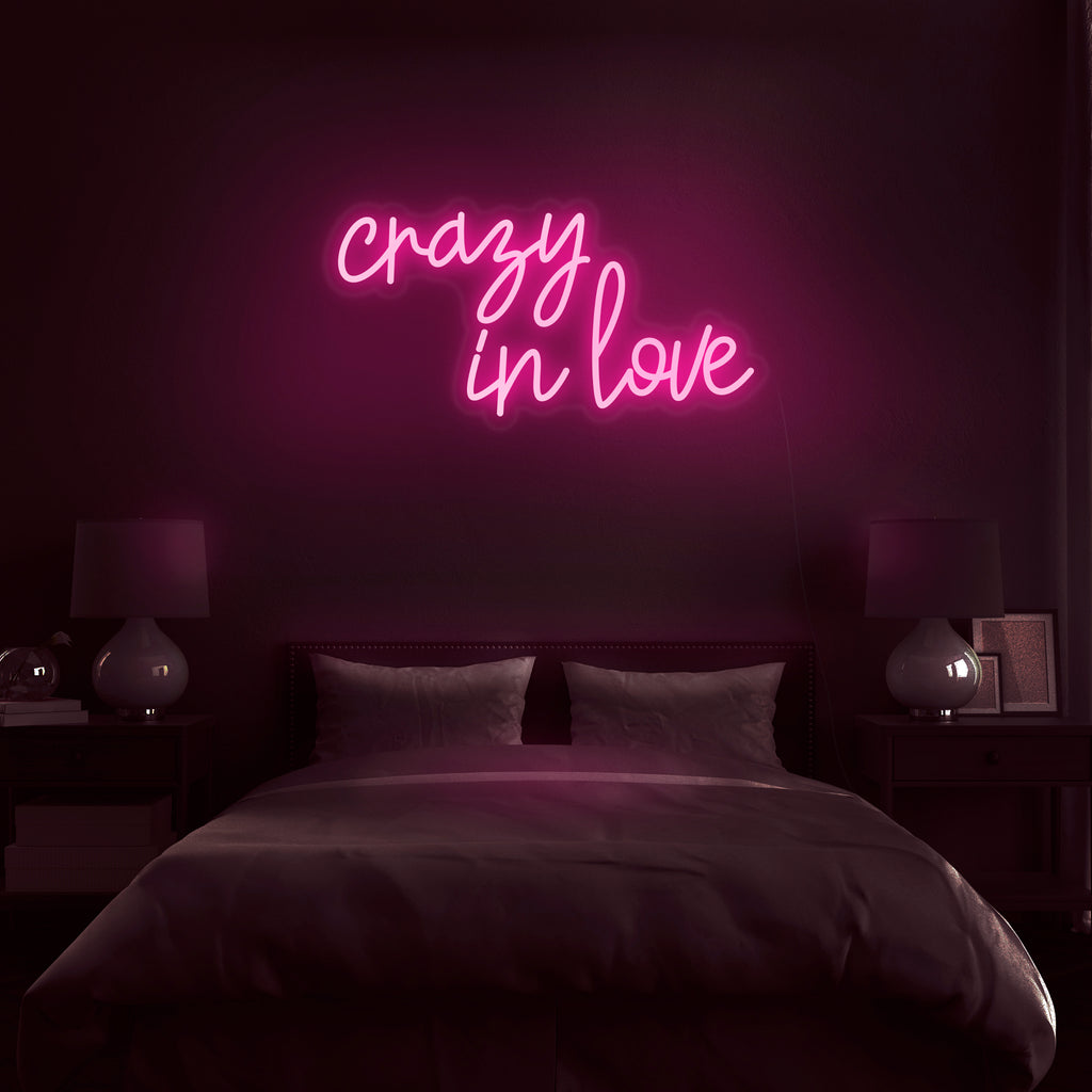 Crazy in Love LED Neon Sign perfect for weddings by Nuwave Neon