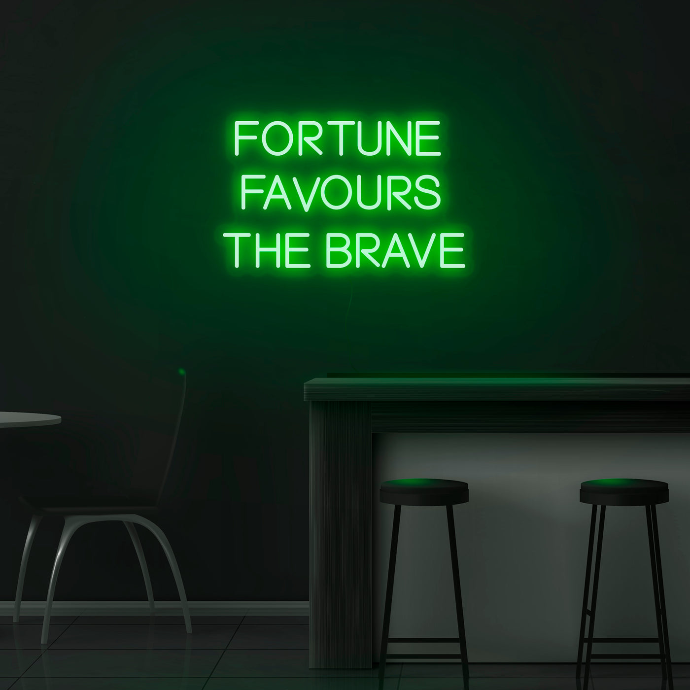 'Fortune Favors The Brave' Neon Sign - Nuwave Neon