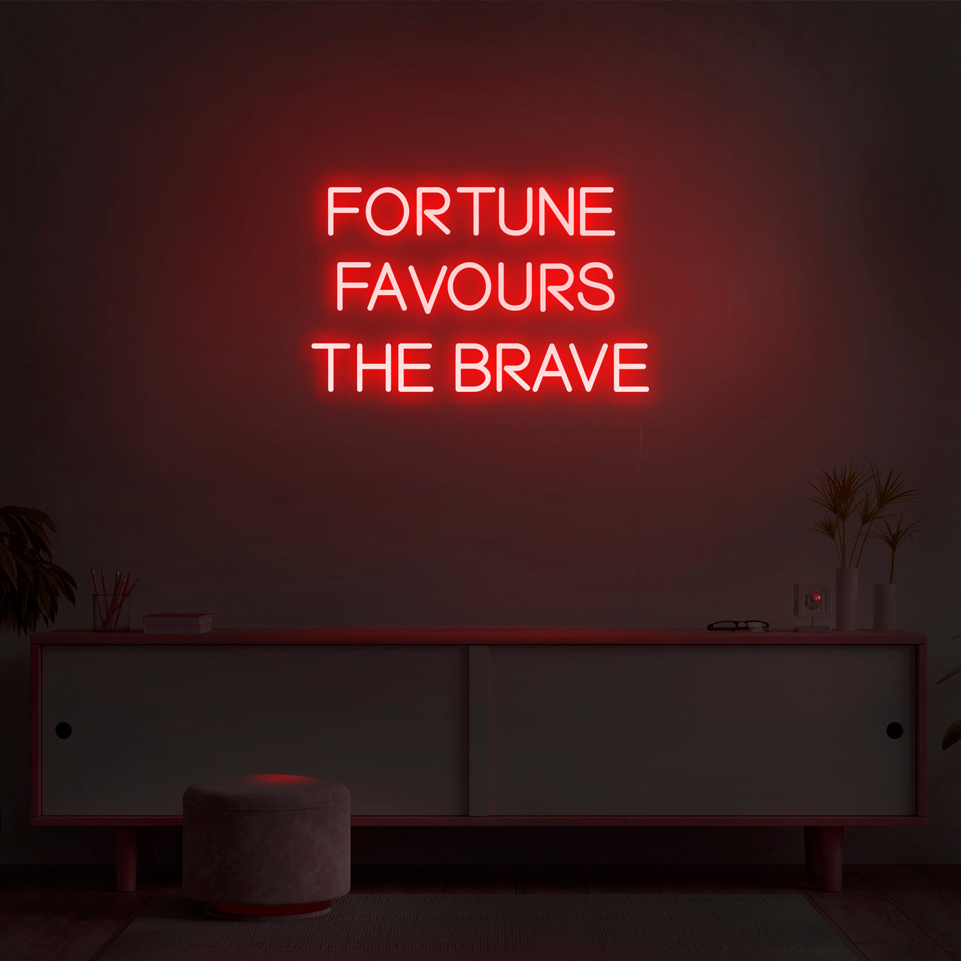 'Fortune Favors The Brave' Neon Sign - Nuwave Neon