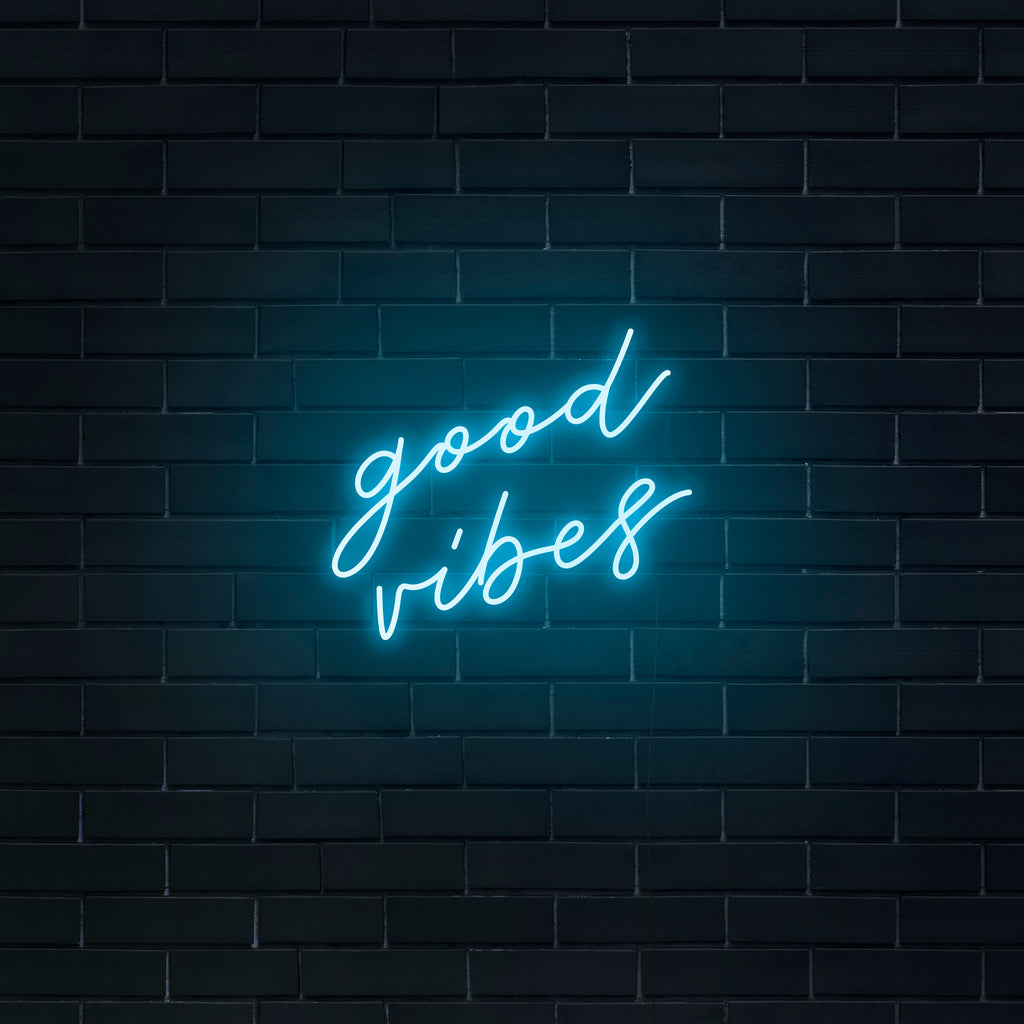 'Good Vibes' - Neon Sign - Handmade by Nuwave Neon
