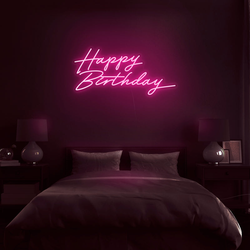Happy birthday neon joyeux anniversaire néon néon LED alimenté par