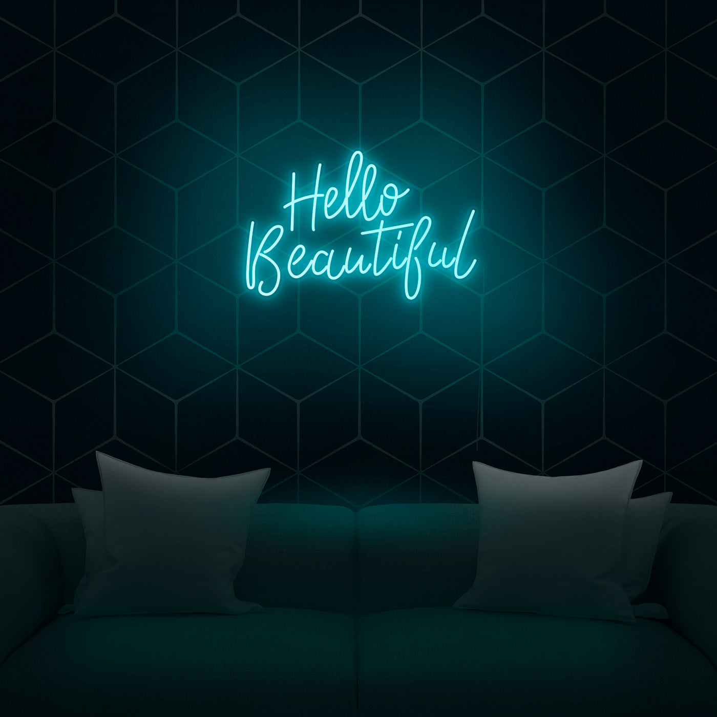 'Hello Beautiful' Neon Sign - Nuwave Neon