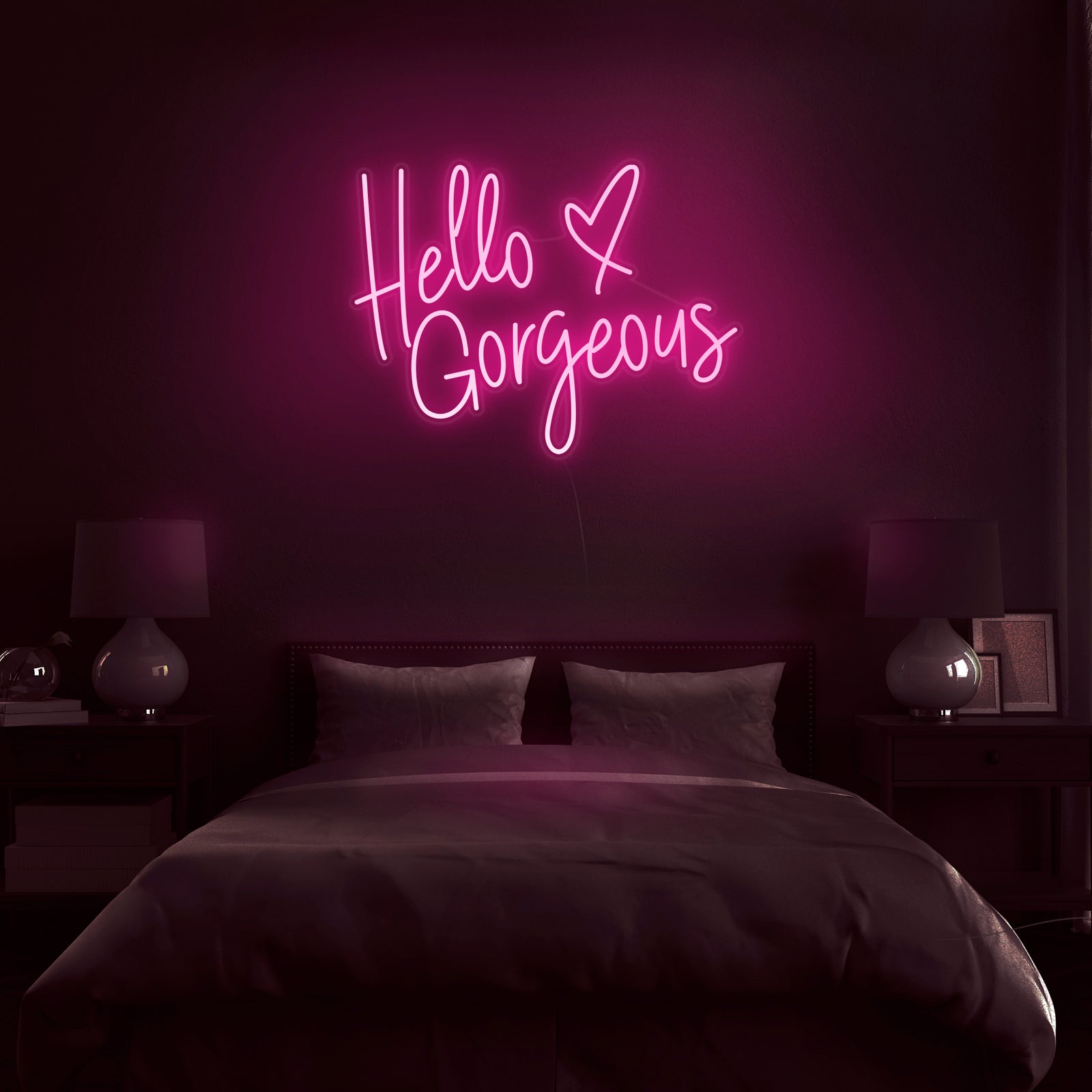 'Hello Gorgeous' Custom Made Neon Sign by Nuwave Neon
