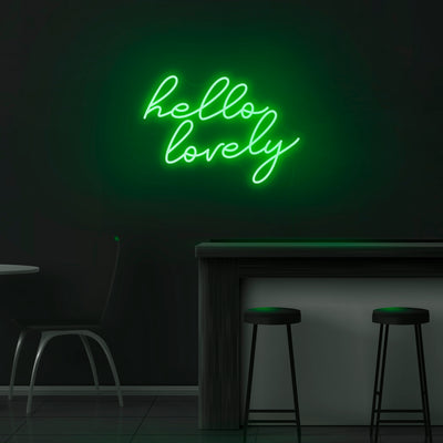 'Hello Lovely' Neon Sign - Nuwave Neon