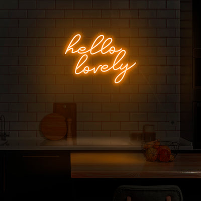 'Hello Lovely' Neon Sign - Nuwave Neon