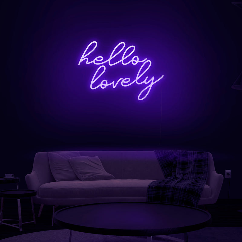 'Hello Lovely' Neon Sign - Nuwave Neon