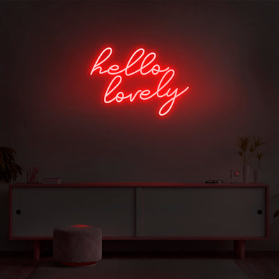 'Hello Lovely' Neon Sign - Nuwave Neon