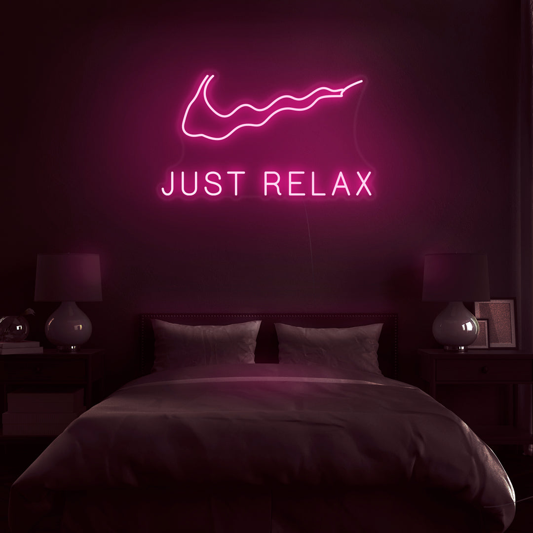 Bright Green Just Relax Nike outlet Swoosh LED Night Light Room Wall Decoration