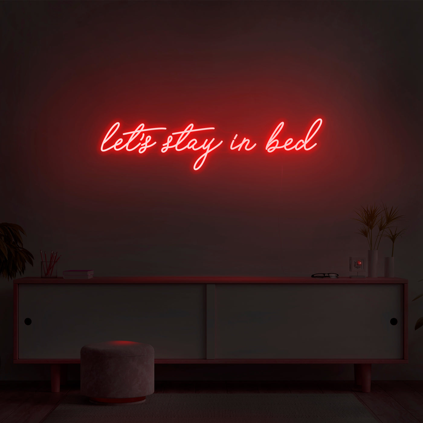 'Let's Stay In Bed' Neon Sign - Nuwave Neon