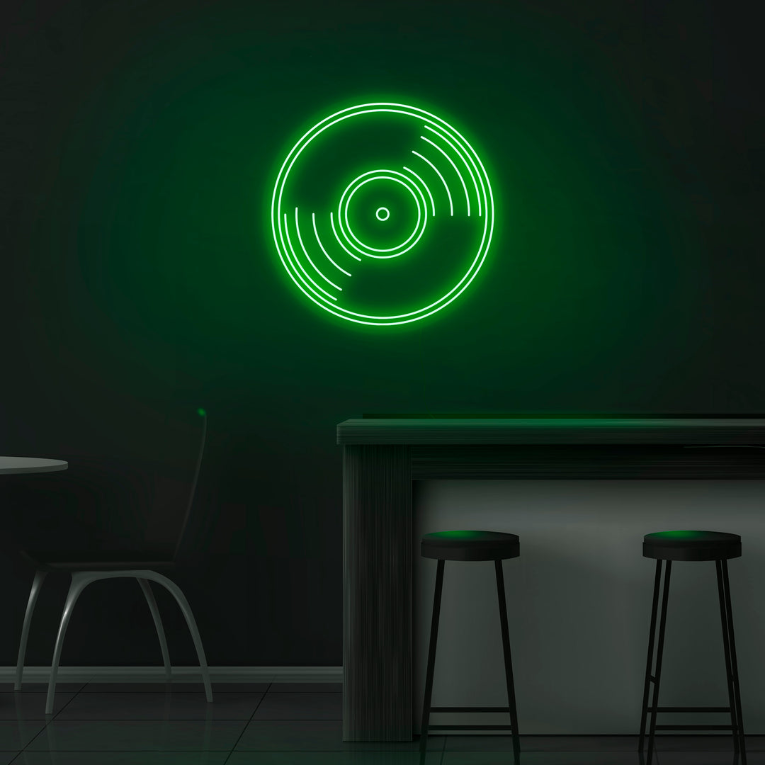 Dimmable Neon Now Spinning Record Neon Sign - 16.7x19.8 Inch LED Music ...