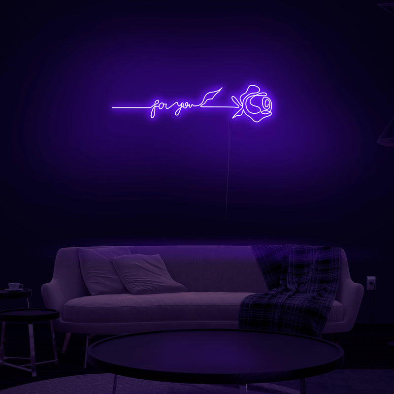 'Rose For You' Neon Sign - Nuwave Neon