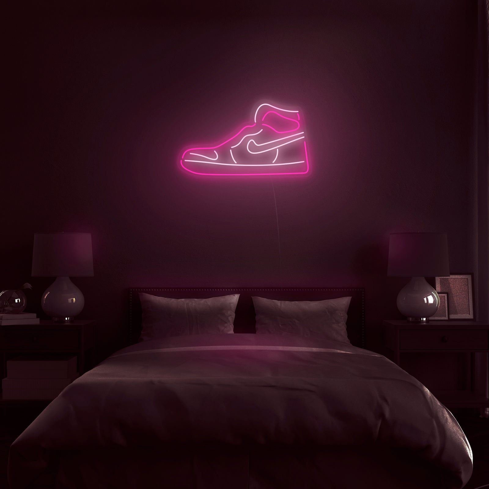 'Retro Hightop Shoe' Neon Sign - Air Force 1s | Jordans
