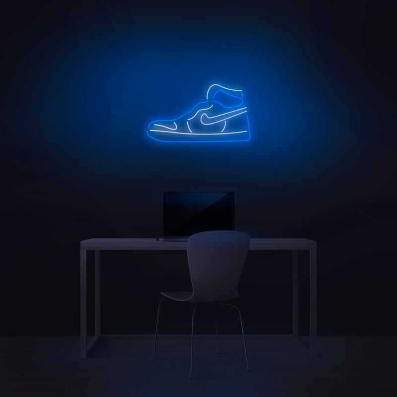 Retro Hightop Shoe' Neon Sign - Air Force 1s | Jordans